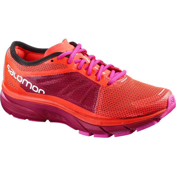 SALOMON UK SONIC RA W - Womens Running Shoes Orange/Purple,FODN80791
